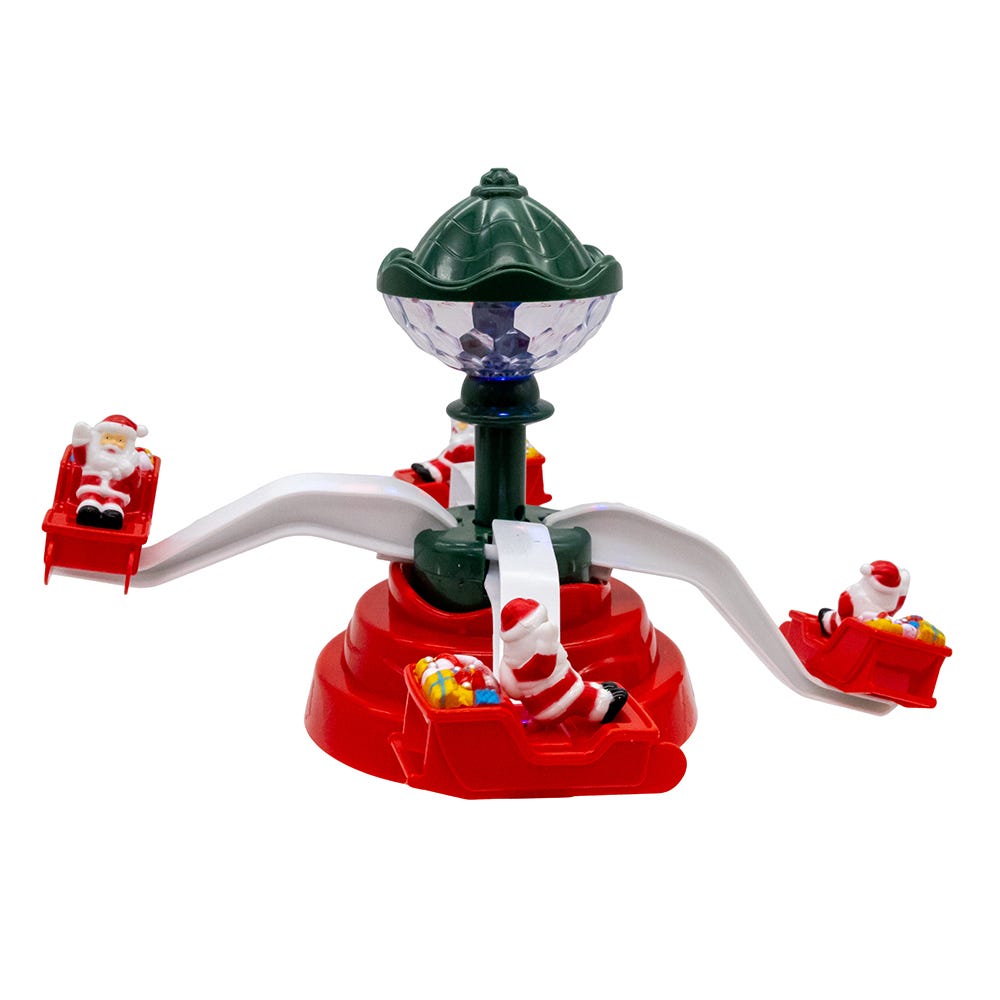 Kurt Adler Battery Operated Musical Christmas Deco with Santa Table Piece